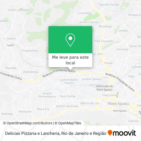 Delicias Pizzaria e Lancheria mapa