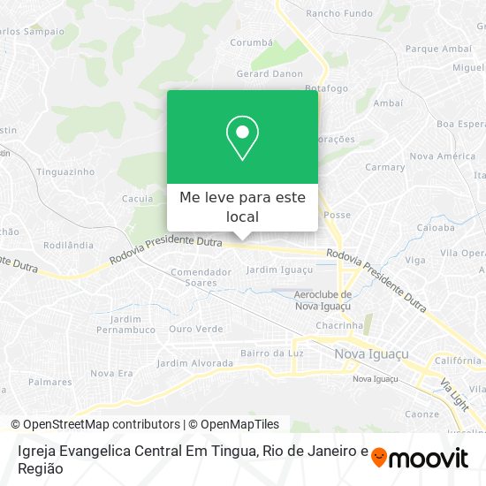 Igreja Evangelica Central Em Tingua mapa