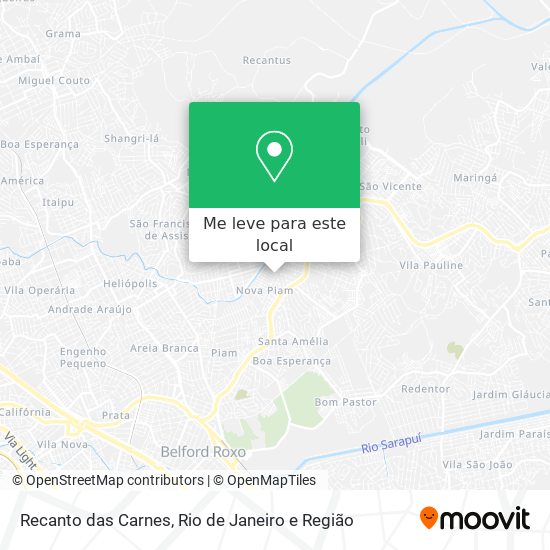 Recanto das Carnes mapa