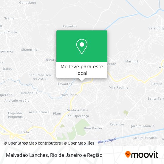 Malvadao Lanches mapa