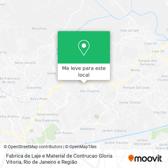 Fabrica de Laje e Material de Contrucao Gloria Vitoria mapa