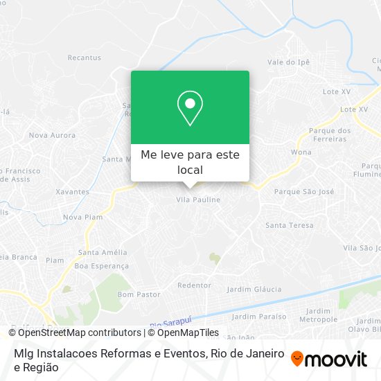 Mlg Instalacoes Reformas e Eventos mapa