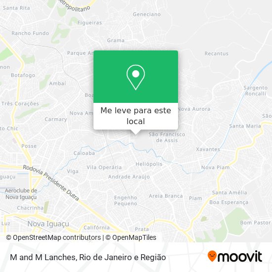 M and M Lanches mapa