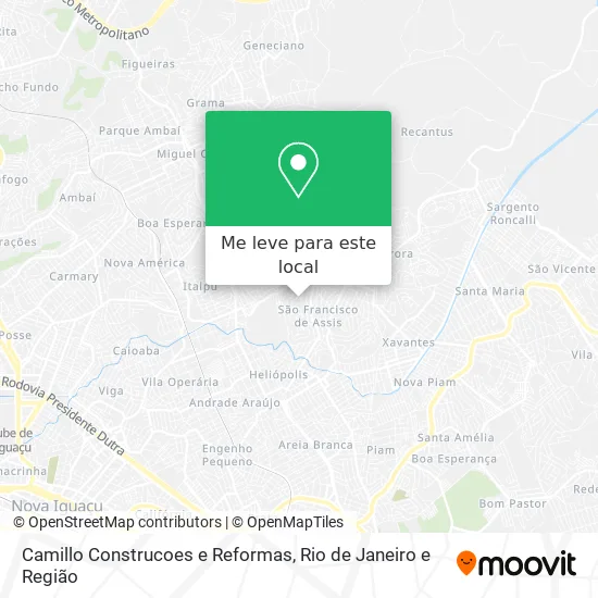 Camillo Construcoes e Reformas mapa