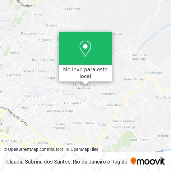 Claudia Sabrina dos Santos mapa