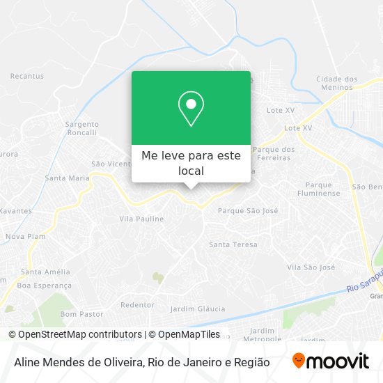 Aline Mendes de Oliveira mapa