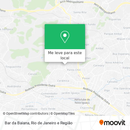 Bar da Baiana mapa