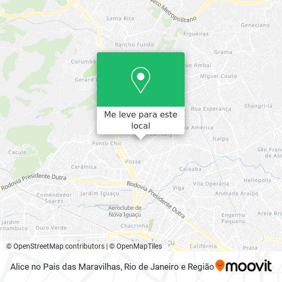 Alice no Pais das Maravilhas mapa