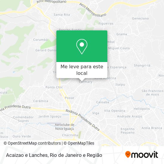 Acaizao e Lanches mapa