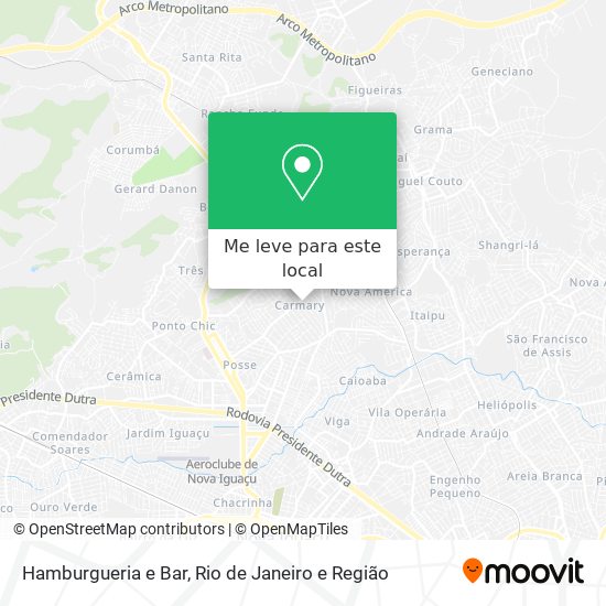 Hamburgueria e Bar mapa
