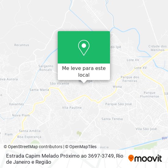 Estrada Capim Melado Próximo ao 3697-3749 mapa