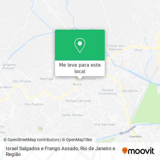Israel Salgados e Frango Assado mapa