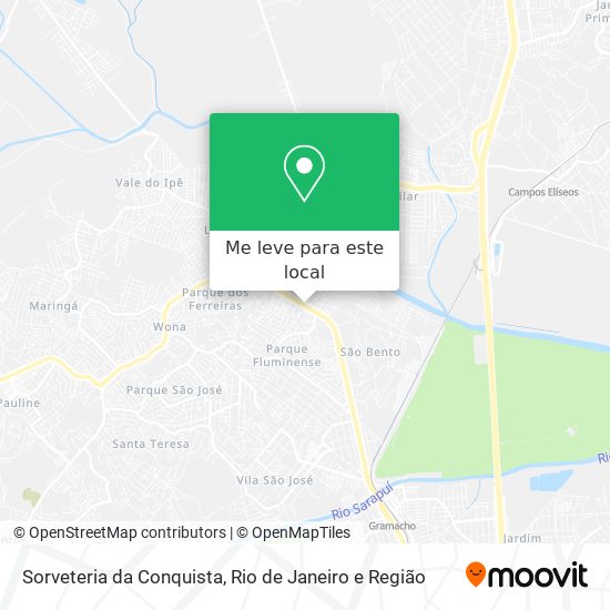Sorveteria da Conquista mapa