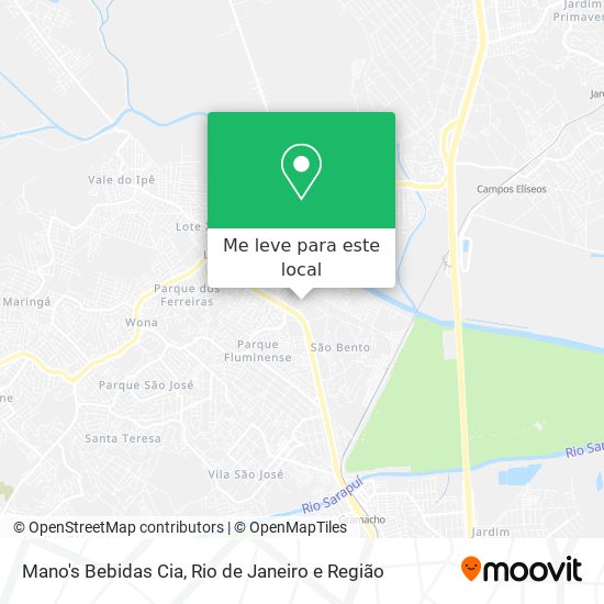 Mano's Bebidas Cia mapa