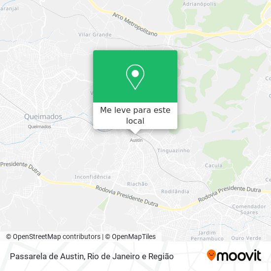 Passarela de Austin mapa