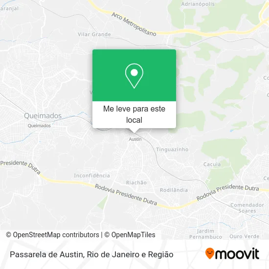 Passarela de Austin mapa