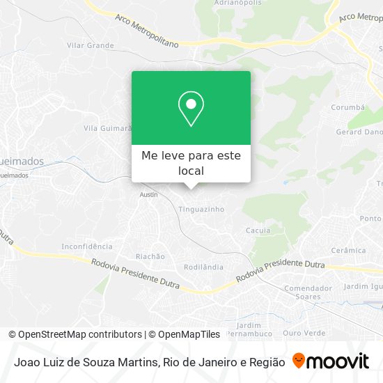 Joao Luiz de Souza Martins mapa