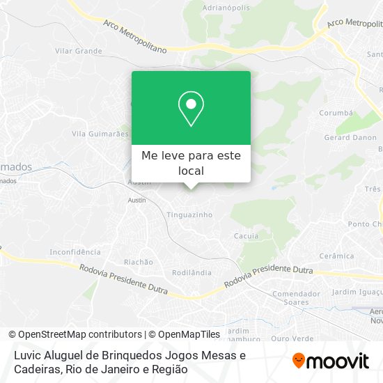 Luvic Aluguel de Brinquedos Jogos Mesas e Cadeiras mapa