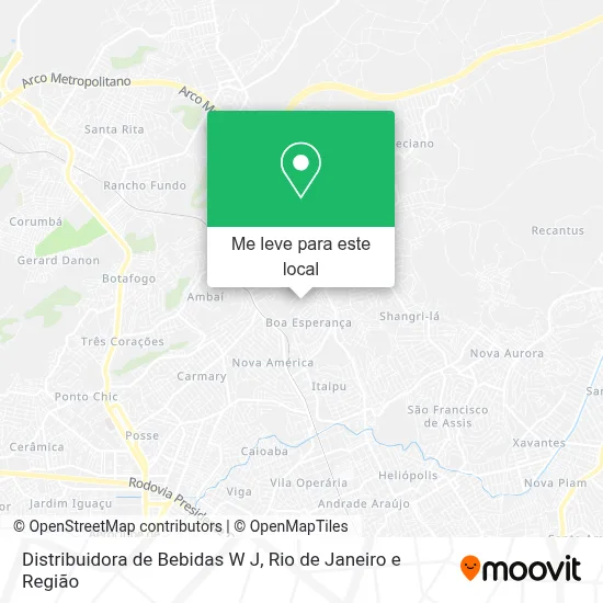 Distribuidora de Bebidas W J mapa