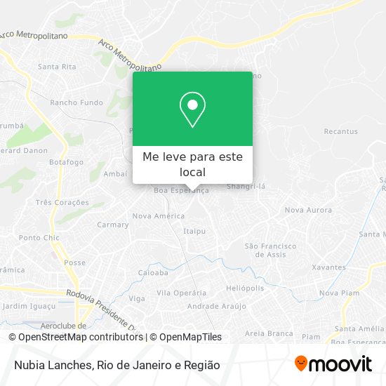 Nubia Lanches mapa