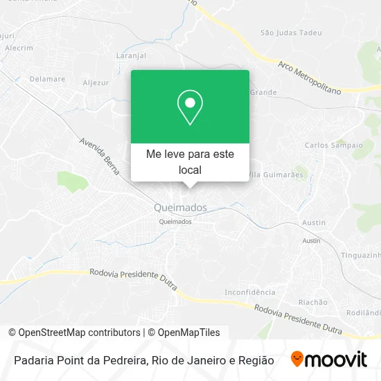 Padaria Point da Pedreira mapa