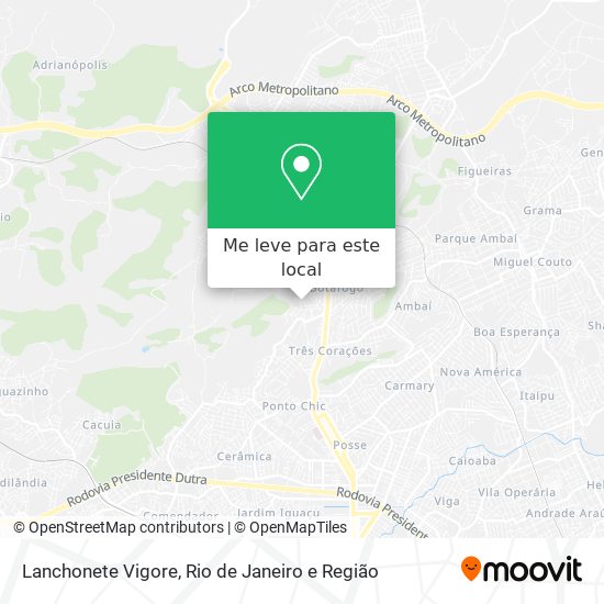 Lanchonete Vigore mapa