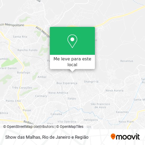 Show das Malhas mapa