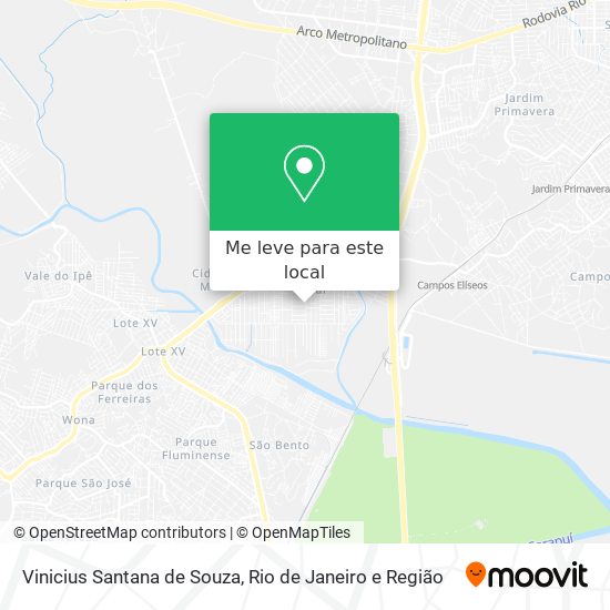 Vinicius Santana de Souza mapa