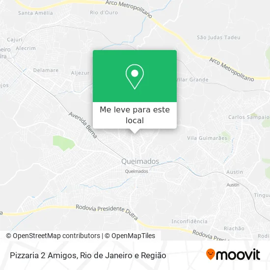 Pizzaria 2 Amigos mapa
