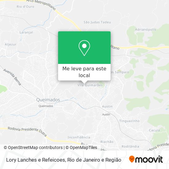 Lory Lanches e Refeicoes mapa