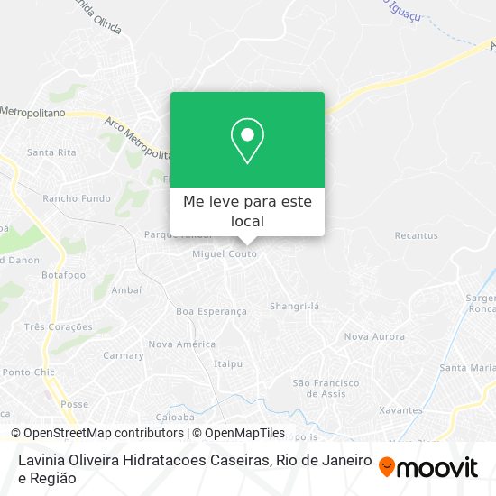 Lavinia Oliveira Hidratacoes Caseiras mapa
