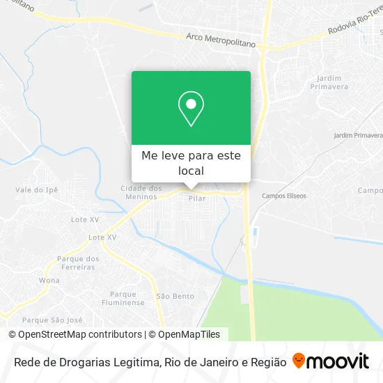 Rede de Drogarias Legitima mapa