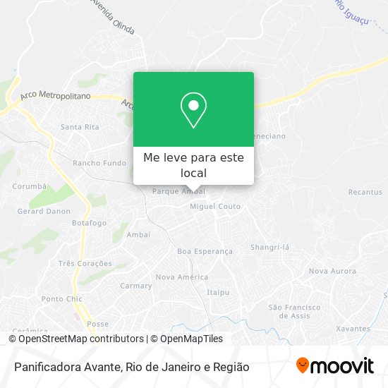 Panificadora Avante mapa