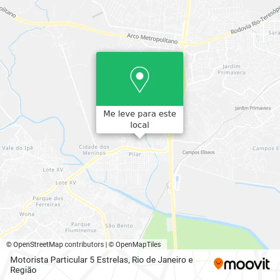 Motorista Particular 5 Estrelas mapa