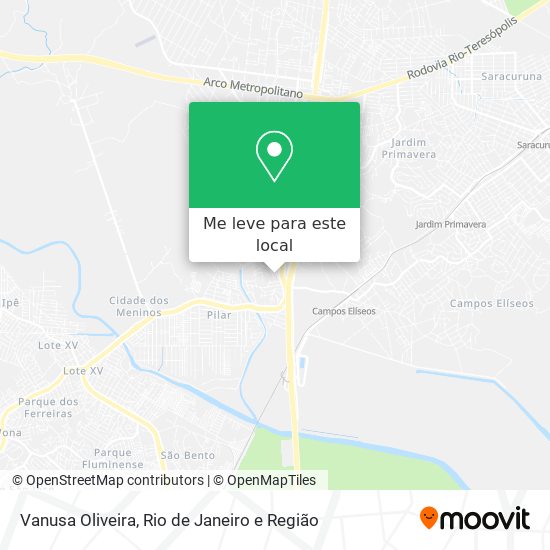 Vanusa Oliveira mapa