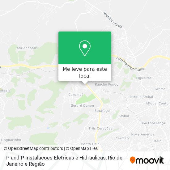 P and P Instalacoes Eletricas e Hidraulicas mapa