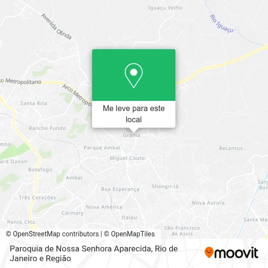 Paroquia de Nossa Senhora Aparecida mapa