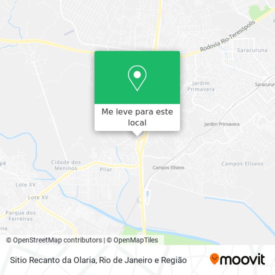 Sitio Recanto da Olaria mapa