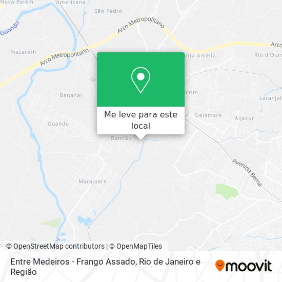 Entre Medeiros - Frango Assado mapa