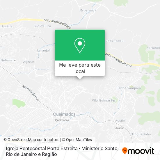 Igreja Pentecostal Porta Estreita - Ministerio Santo mapa