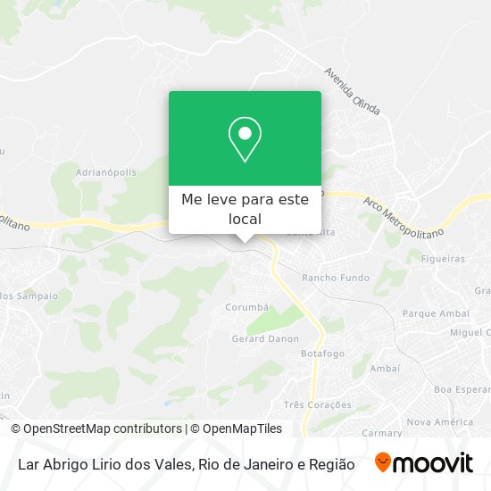 Lar Abrigo Lirio dos Vales mapa
