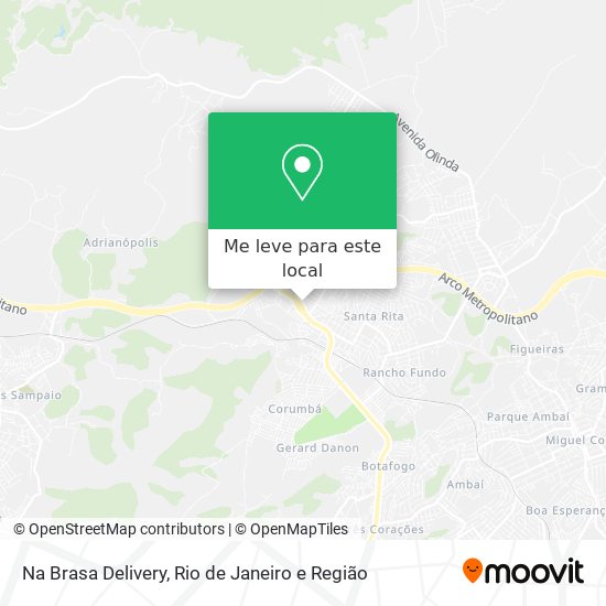 Na Brasa Delivery mapa