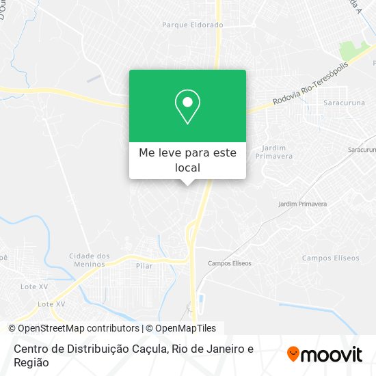 Centro de Distribuição Caçula mapa