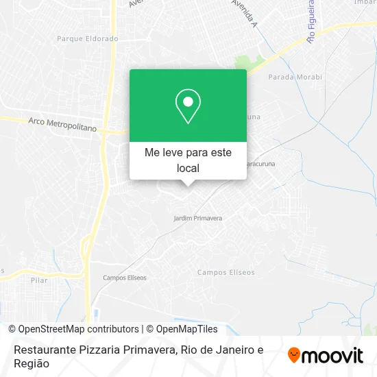 Restaurante Pizzaria Primavera mapa