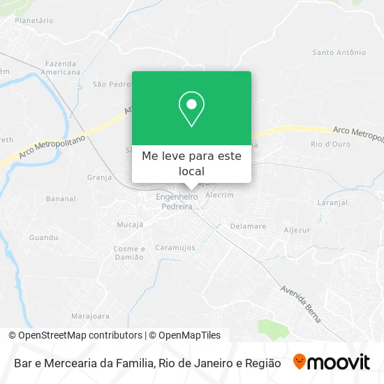 Bar e Mercearia da Familia mapa