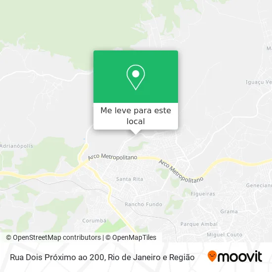 Rua Dois Próximo ao 200 mapa