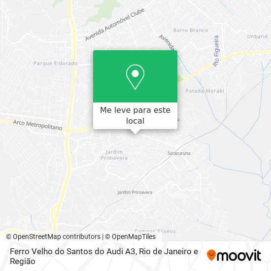 Ferro Velho do Santos do Audi A3 mapa