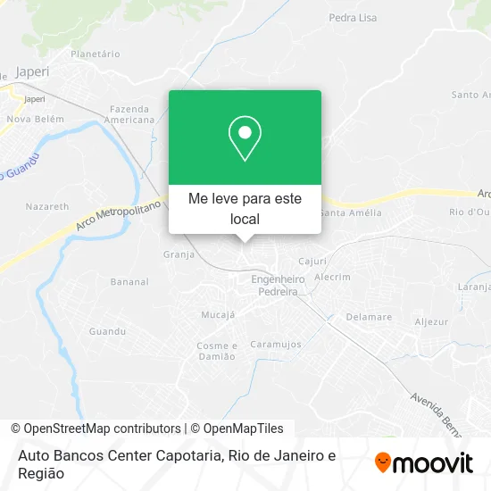 Auto Bancos Center Capotaria mapa