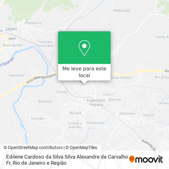 Edilene Cardoso da Silva Silva Alexandre de Carvalho Fr mapa