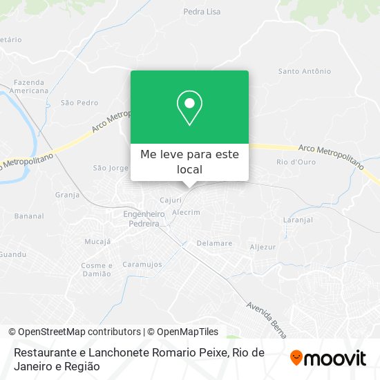 Restaurante e Lanchonete Romario Peixe mapa